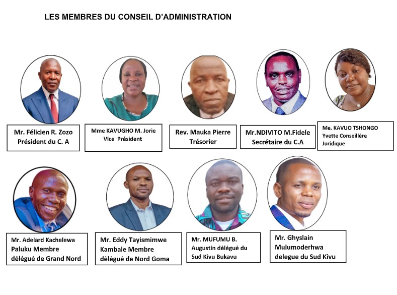 Leaders of PELUM RDC shown first in the institutional profile visuals.