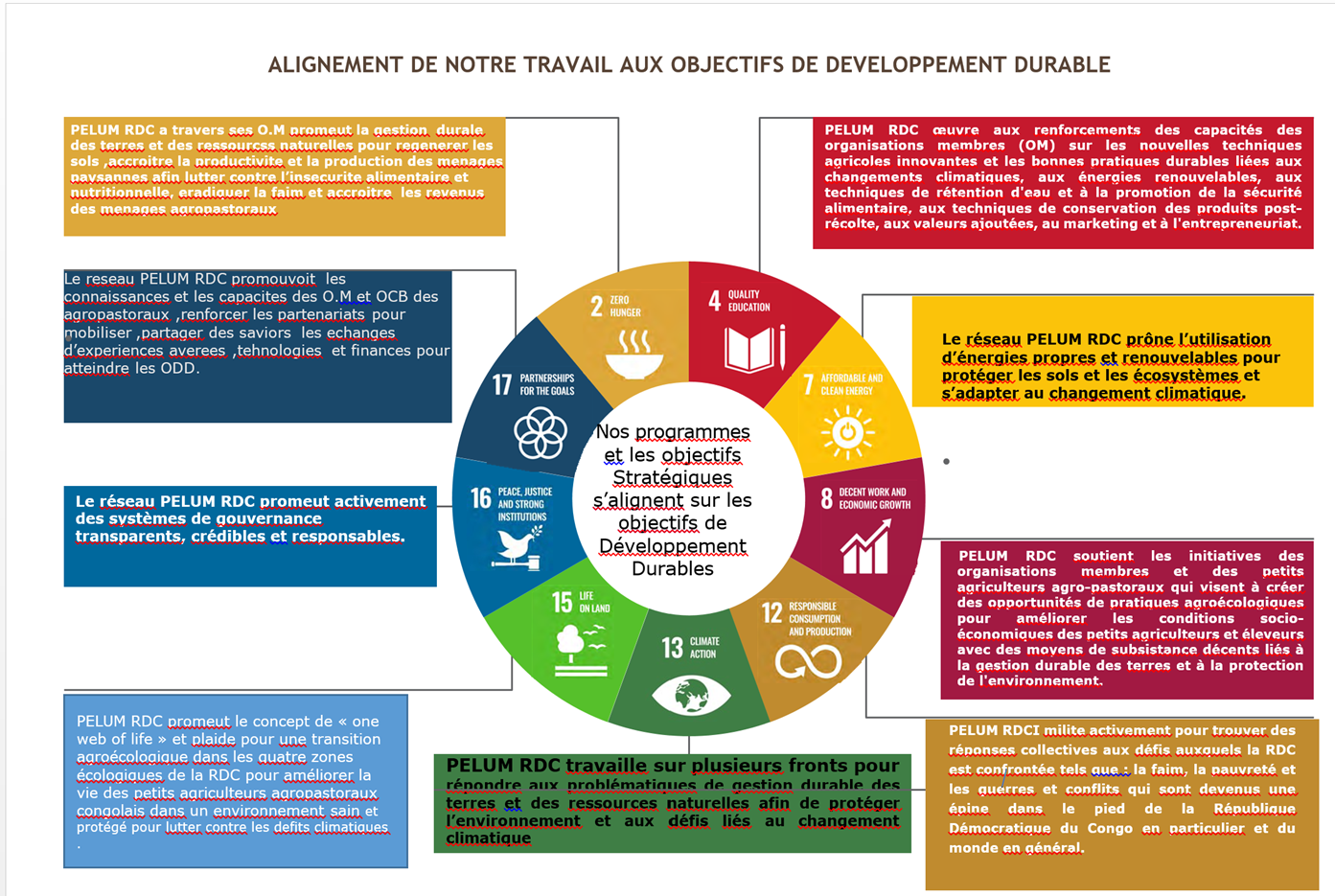 How the work aligns with the SDGs